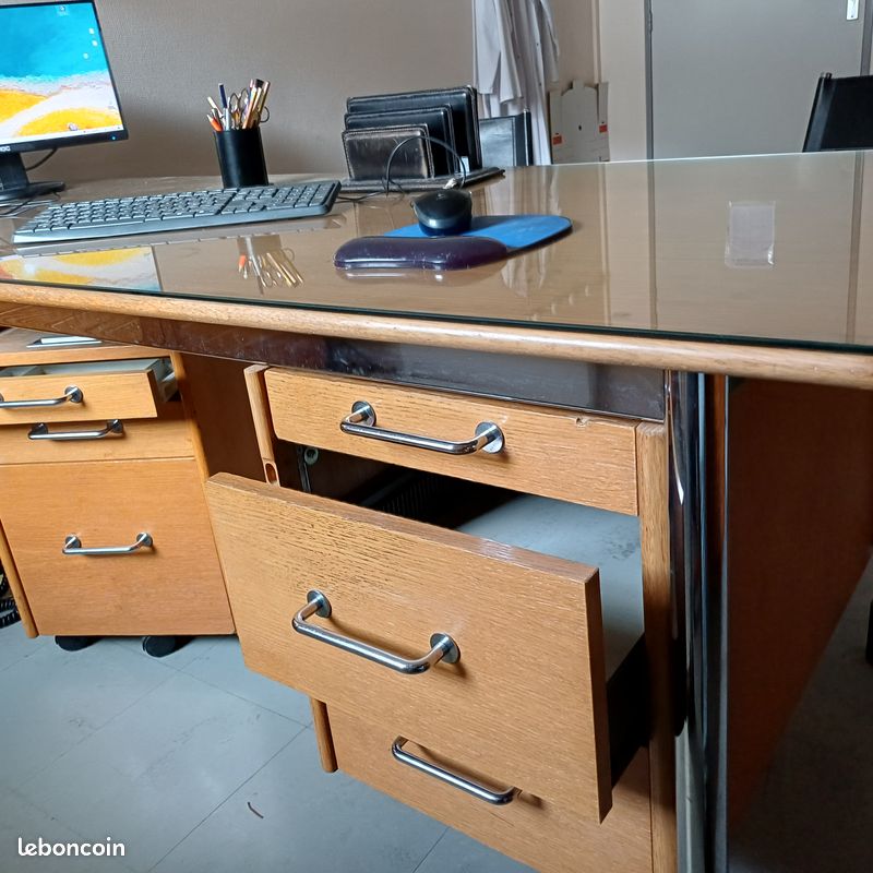 Bureau 1/2 Ministre Réalisé En Merisier Massif De Style Louis Philippe 10829 Bureau 1/2 Ministre Réalisé En Merisier Massif De Style Louis Philippe 10829