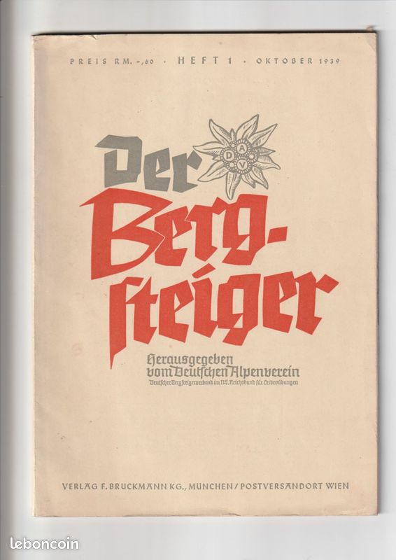Lot de 4 livres Der Berg-Steiger. 1939 (image 1)
