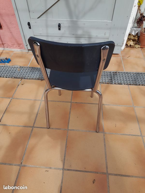 1 chaise chrome et skaï vintage (image 3)
