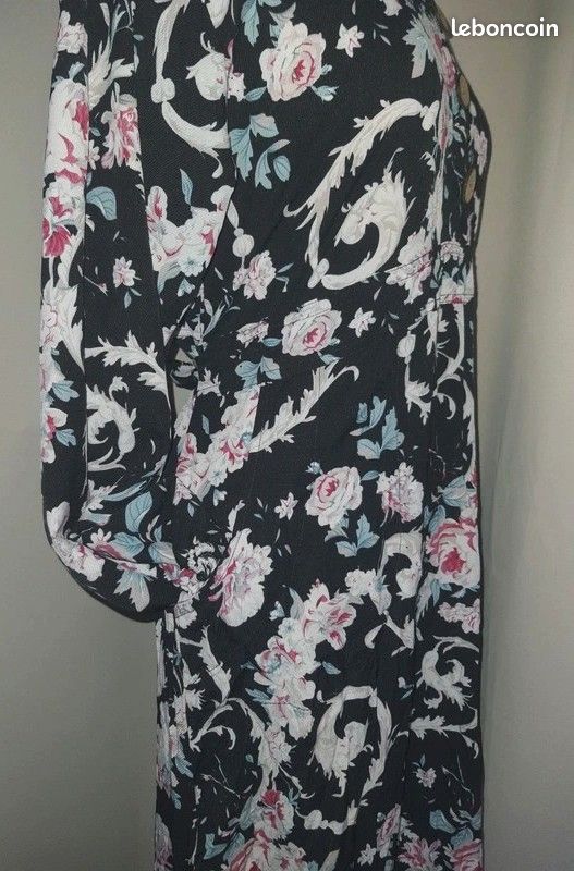 Robe longue fleurie à manches longues 42 - XL (image 5)