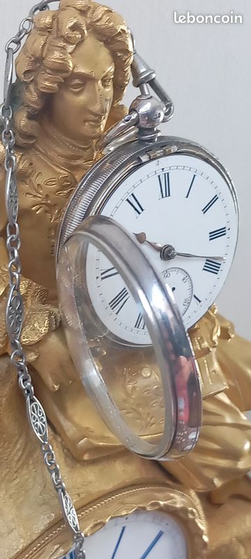 Montre Gousset Anglaise En Argent - Vintage - Occasion