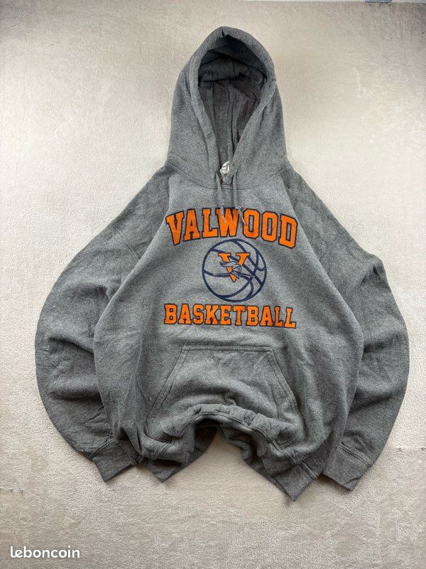 Hoodie Valwood Basketball gris vintage (image 1)