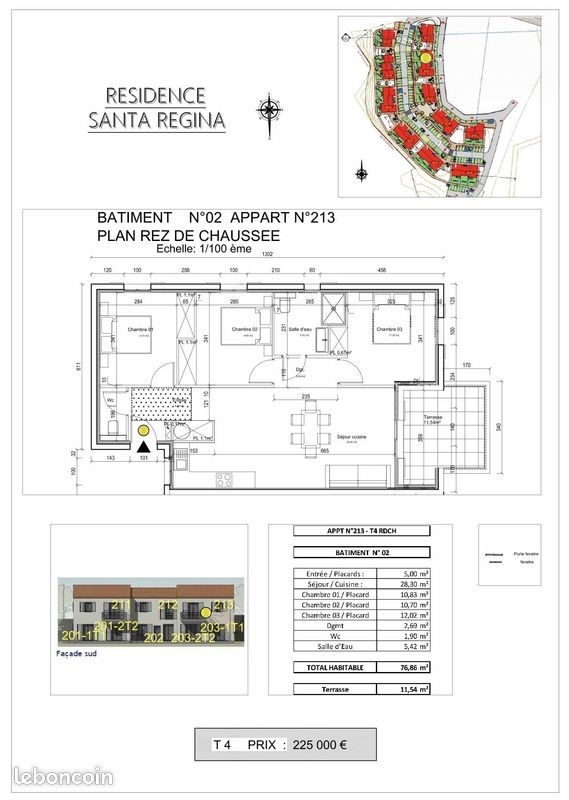 Appartement 4 pièces 77 m² · à Olmeta-Di-Tuda · 77 m² · 225 000 €