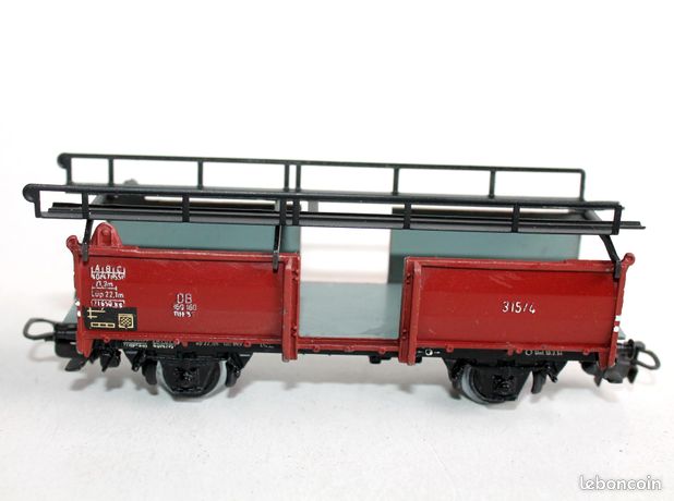 Märklin HO 4612 - Wagon Porte-autos DB + 2 Voitures (Métal, Vintage, Allemagne)