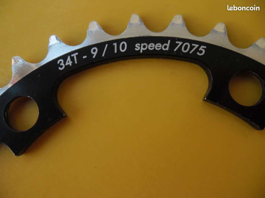 Plateau pédalier Stronglight 22D vélo vintage BCD 34.1/58 mm aluminium