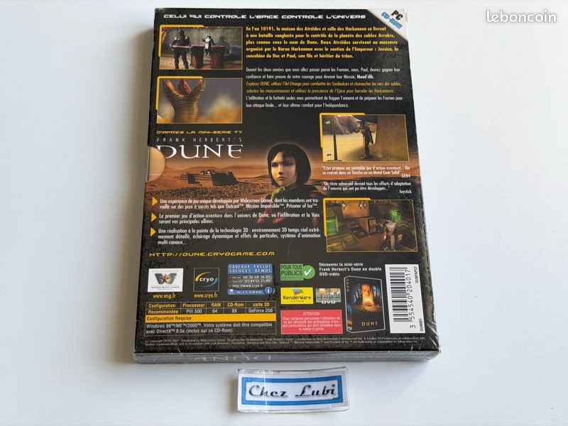 JEU FRANK HERBERT'S Dune Pc Cd Rom Complet Cryo Rare EUR 12,90 - FR