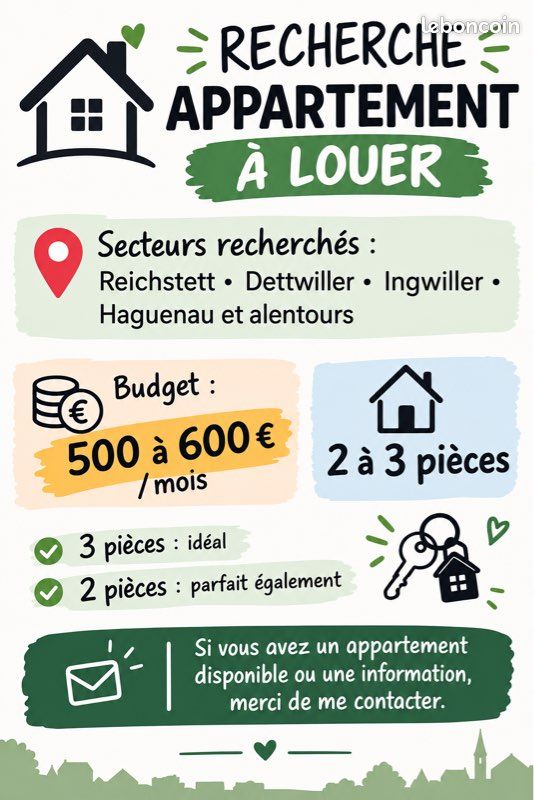 Appartement 3 pièces 75 m² · à Hochfelden · 75 m² · 550 €/mois