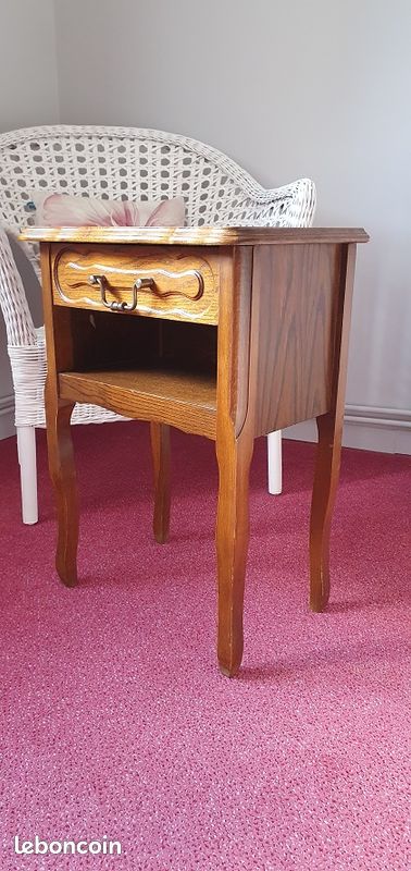 Table De Nuit Vintage Industrielle Palazzo INT – Bois Et Métal, 1 Tiroir, Couleur Sombre