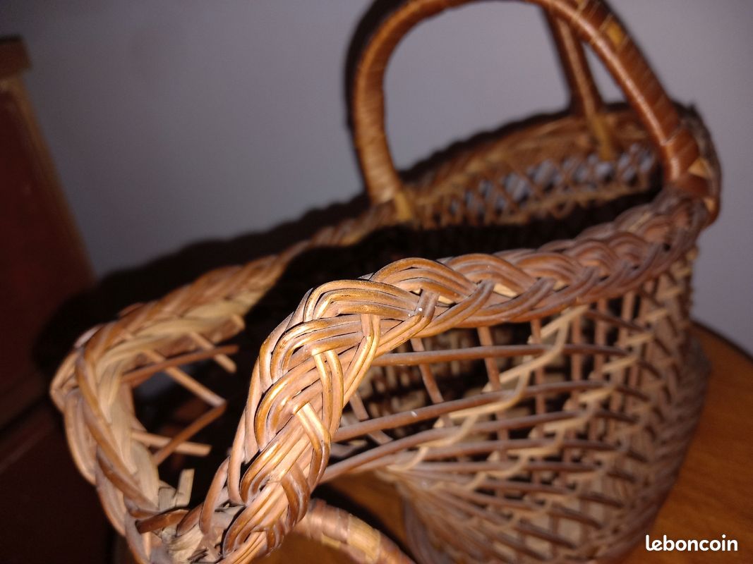 PORTE BOUTEILLE VANNERIE FINE ANCIENNE BOUCHARD AINE ET FILS BEAUNE | eBay