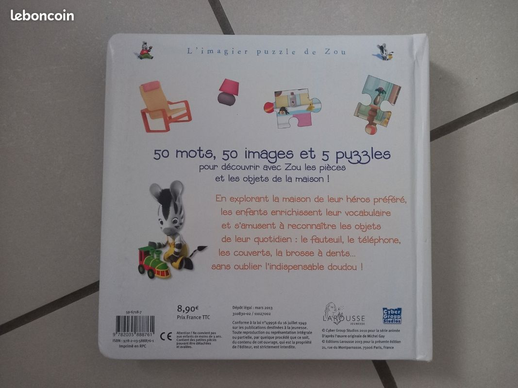 Imagier puzzle Zou (image 3)