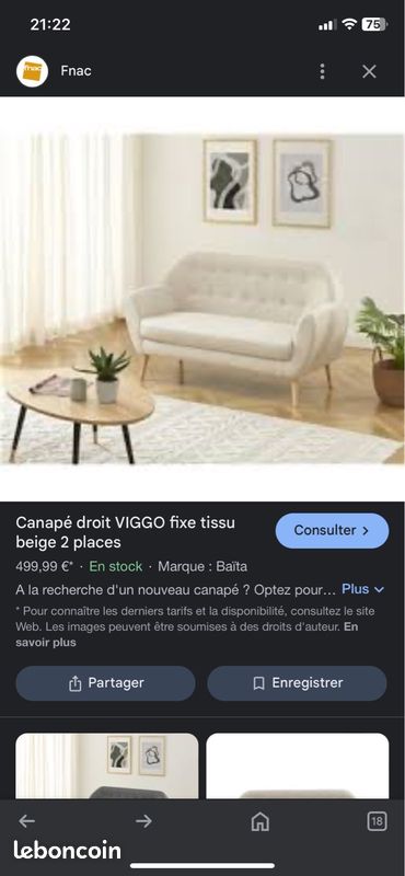 Petit canapé rose (image 2)
