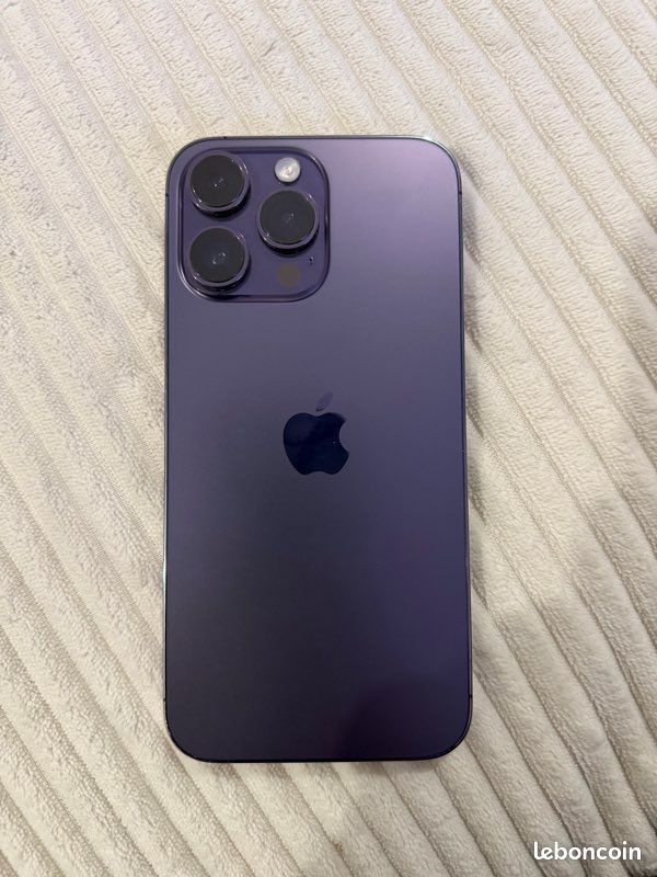 IPhone 14 Pro 128 Go – Violet Foncé, Désimlocké, Avec Boîte, Occasion état Correct