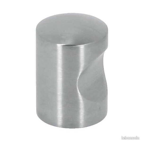 Bouton ameublement à encoche inox 304 Ø 18 mm (image 2)