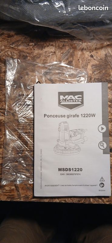 Ponceuse à plâtre Mac Allister MSDS1220 1220W Ø225 mm + accessoires (image 16)