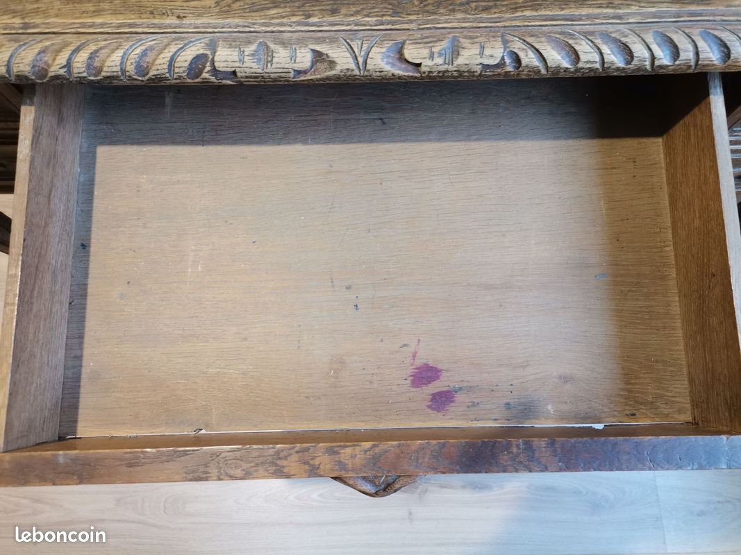 Bureau ancien à gradin en chêne – fin XIXᵉ siècle – très bon état (image 11)