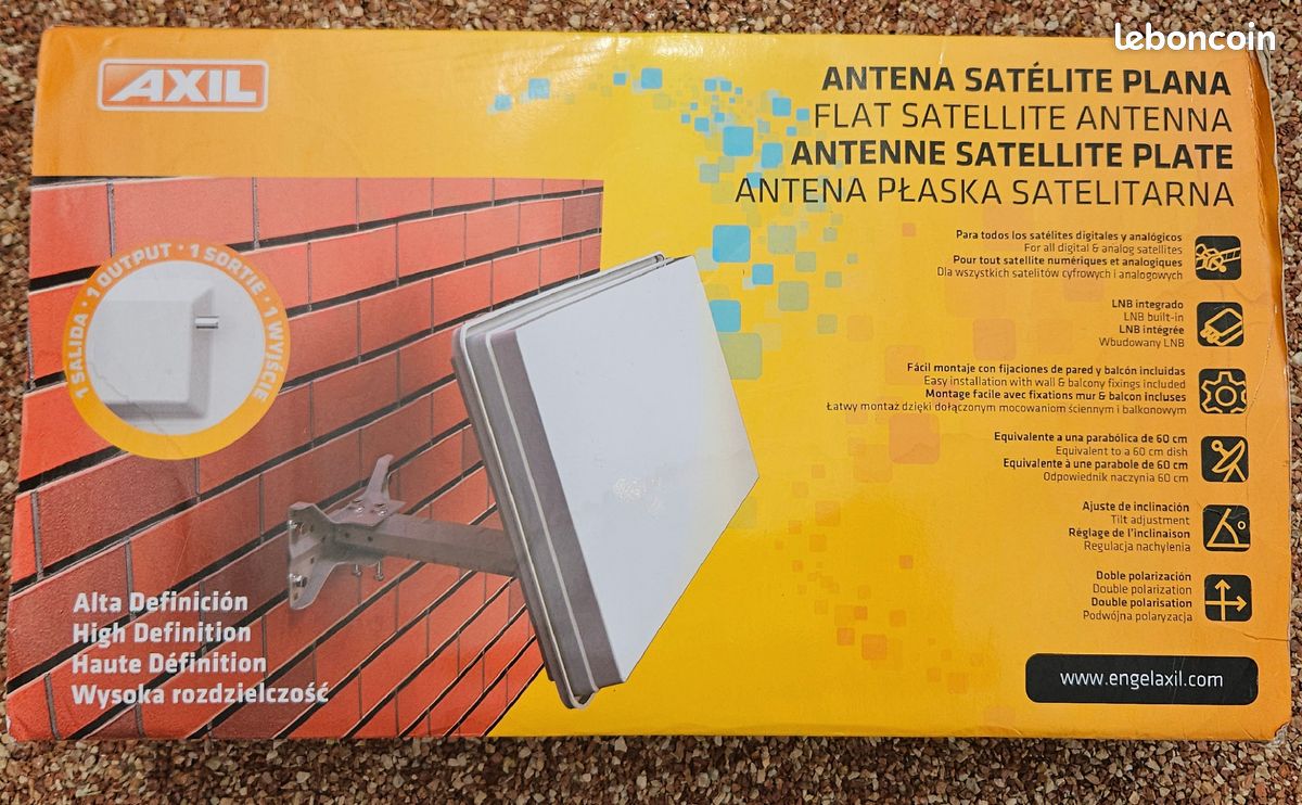 Antenne satellite plate AXIL AN7080 complète (image 1)