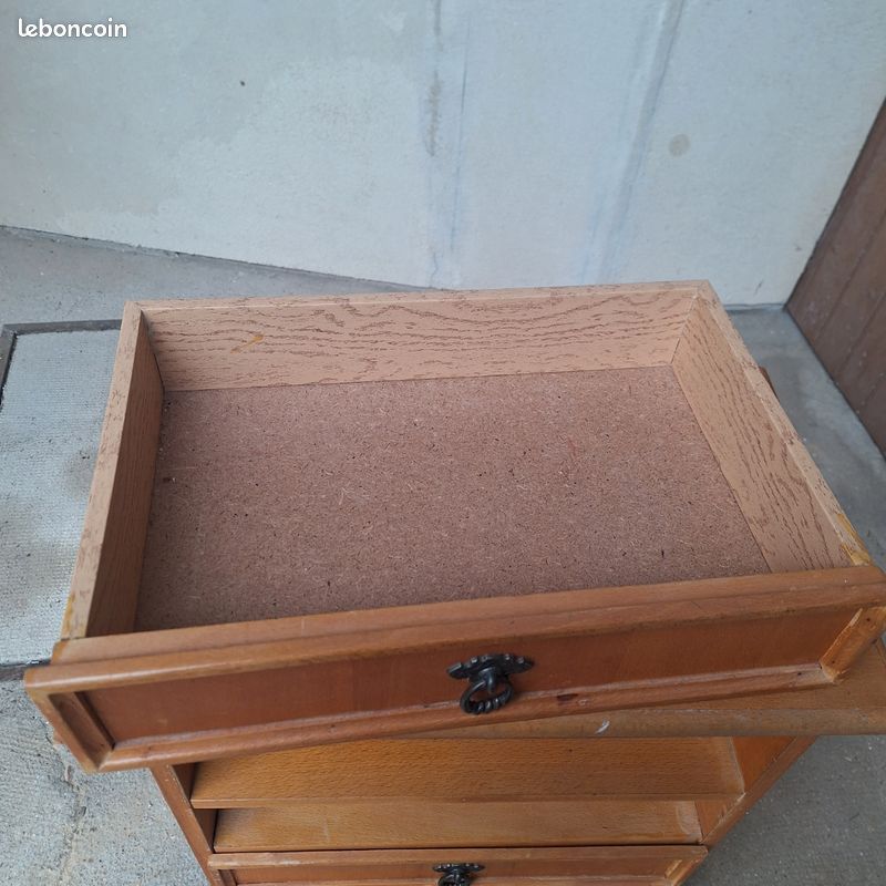 Meuble de rangement 3 tiroirs en bois (image 3)