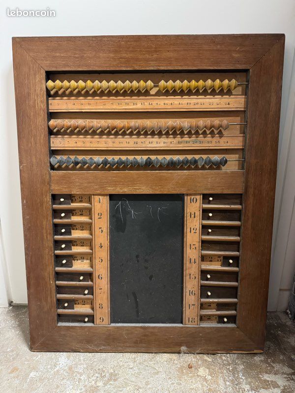 ANCIEN BOULIER BILLARD français 19ème bois ardoise EUR 75,00 - FR