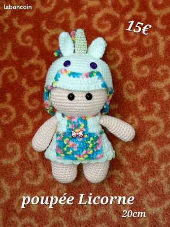Poupée Licorne au crochet Jeux Jouets