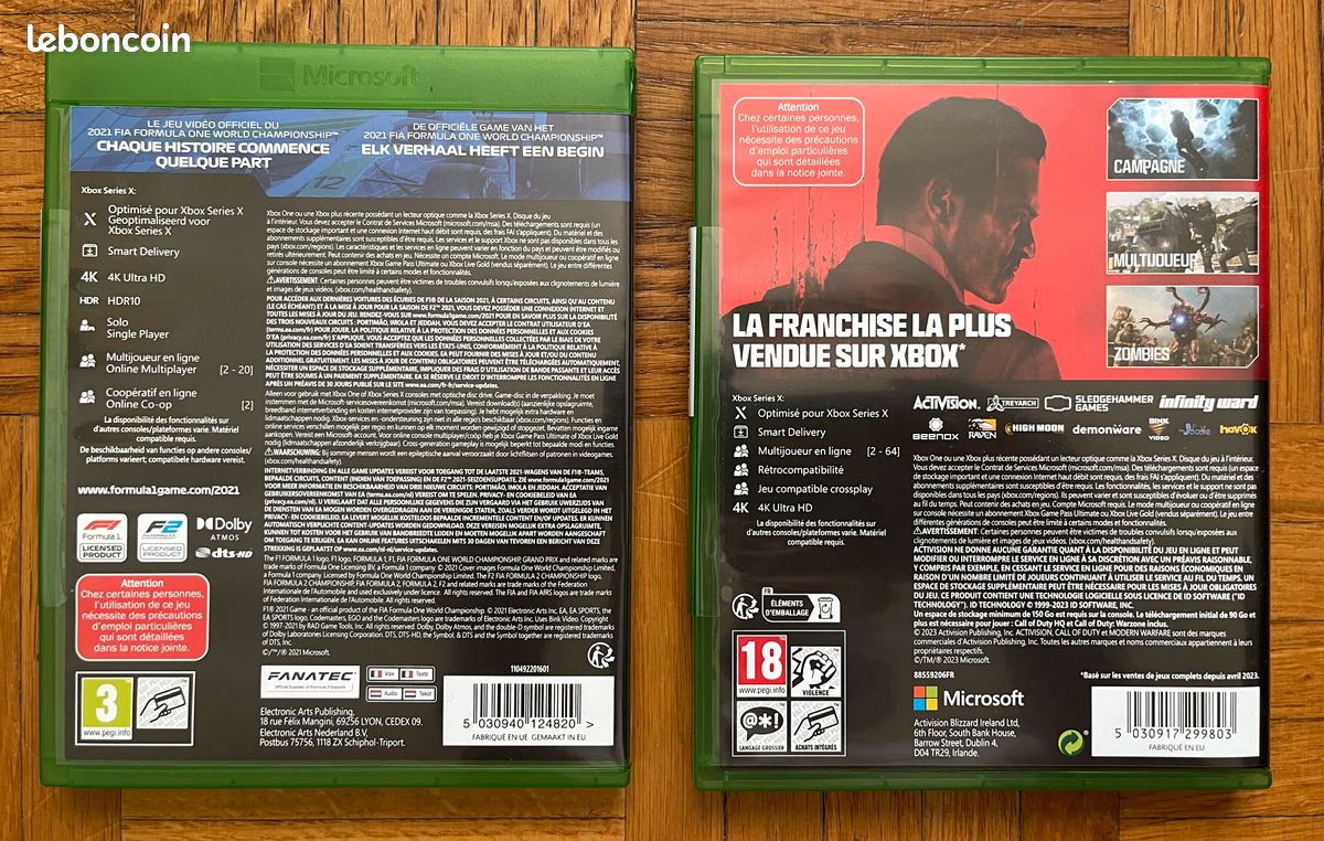 Jeux F1 2021 & Modern Warfare III (Xbox One ou Xbox Series X) (image 2)