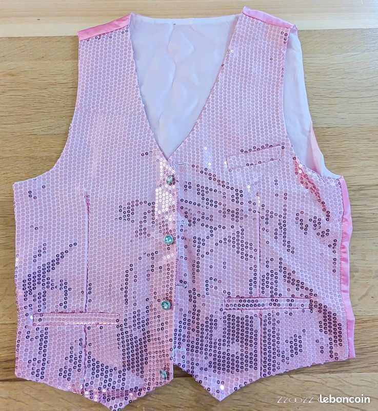 Générique Gilet Performance Rave Party à paillettes pour enfants Veston