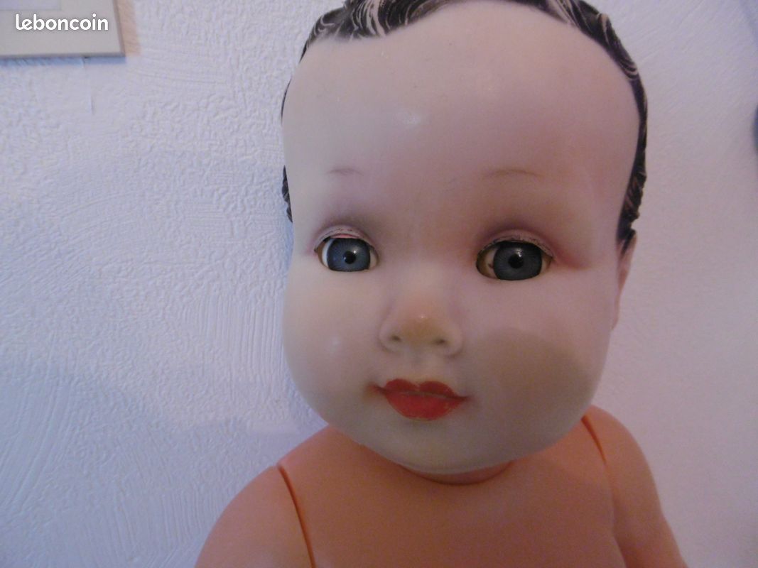 Grand Baigneur Ancien Convert 70 Cm - Poupée Vintage Sans Marque