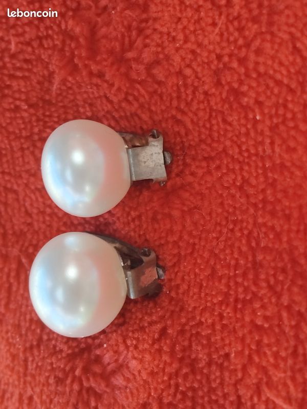 Paire De Boucles D'Oreilles Clips Anciennes/Vintage - Occasion Très Bon État