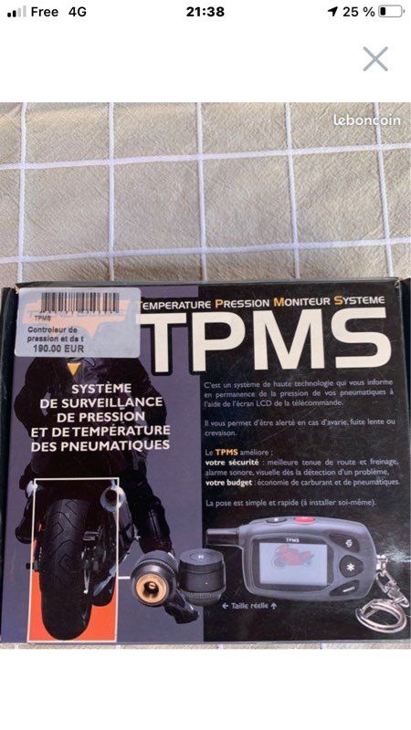 Sans Fil LCD TPMS Pneu Pression Moniteur Moto Système + 2 Capteur
