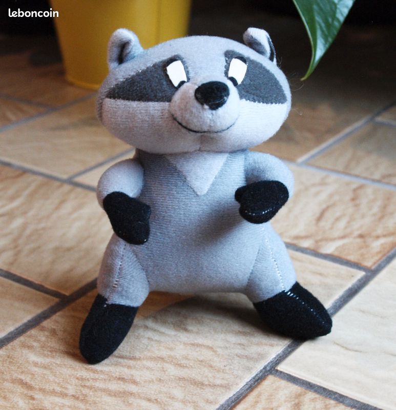 Peluche RATON LAVEUR TTB hauteur 13 cm (image 1)