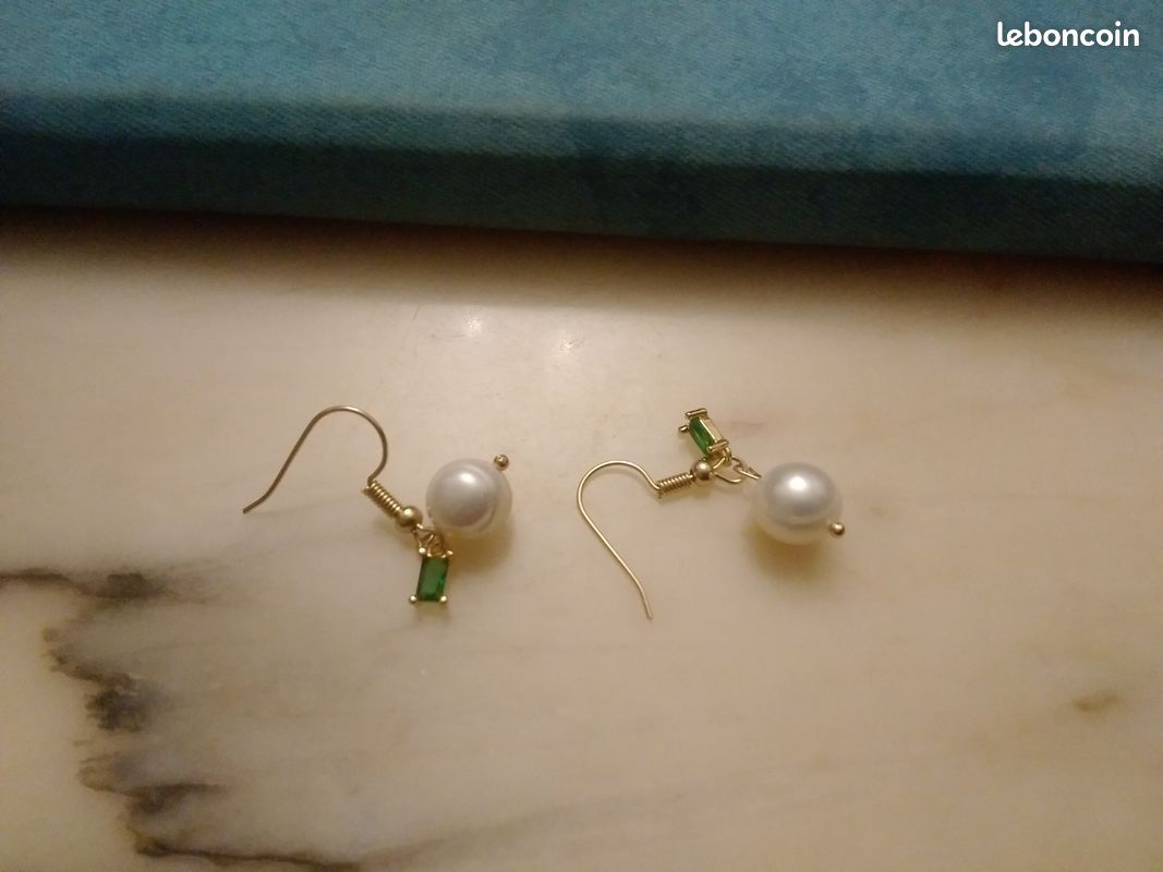 Boucles d'Oreilles en Amazonite Vert Pâle - Yogazen