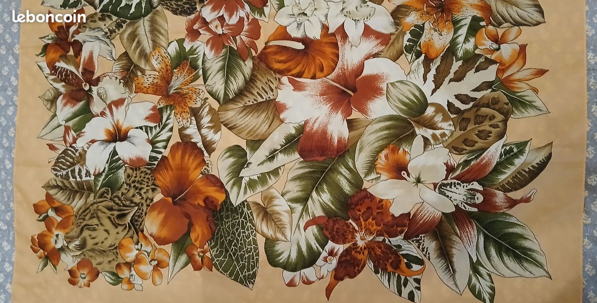 Foulard Soie Vintage Feliciani Italie - Motif Géométrique Multicolore - Fait Main