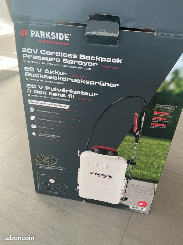 Pulvérisateur sur batterie 20v Parkside Performance (image 1)