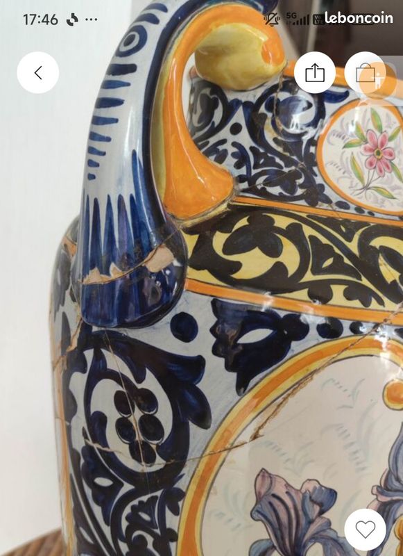 Vase Henriot Quimper ancien (image 4)