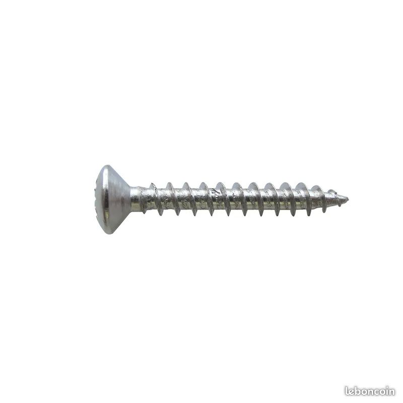 Vis fraisée cruciforme tête bombée acier nickelé 3.5 x 25mm - Dinac (image 1)
