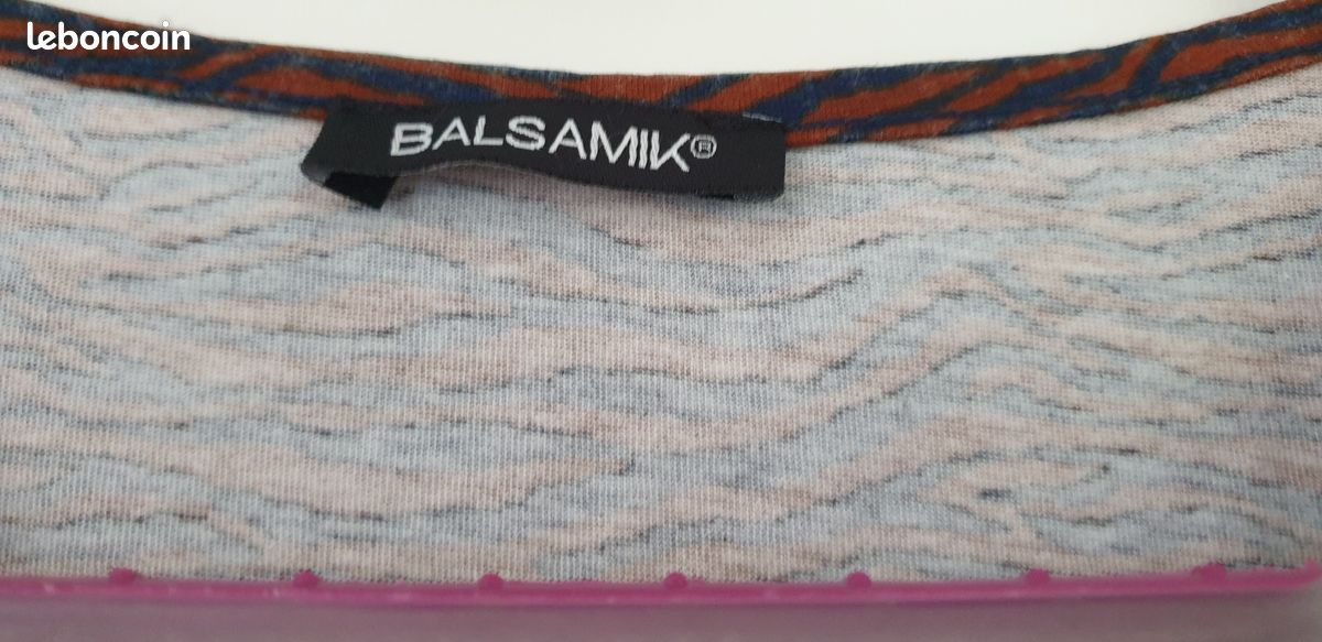 T-shirt m.l. Orange bleu T.38/40 Balsamik (image 2)