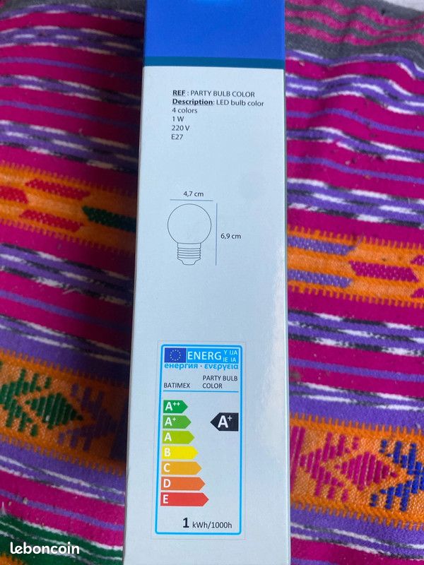 Cinq. Ampoules LED couleur (image 2)