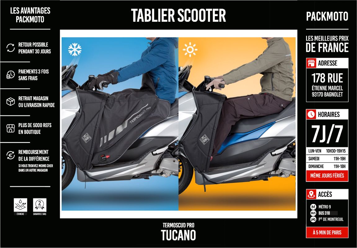 Tucano Urbano Termoscud® Pro, le tablier 4 saisons