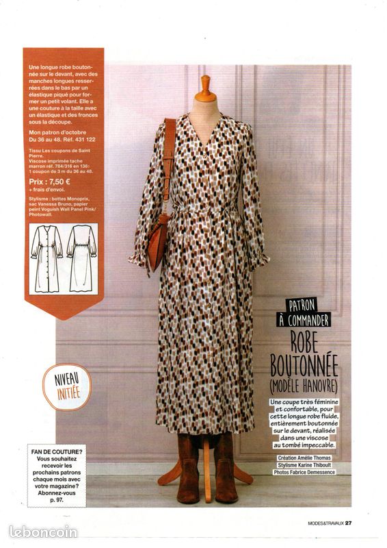 Patron Couture Robe Robe Longue Originale Femme Patron Femme Robe