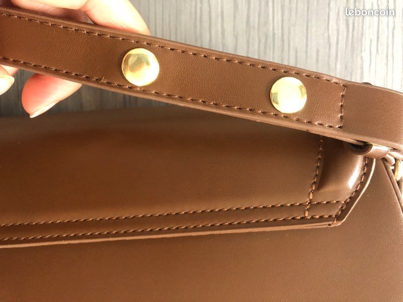 Sac à bandoulière marron tout neuf avec forme jolie et chic sac à main fashion (image 6)