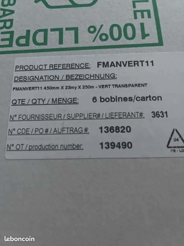 Carton de 6 gros rouleau de film transparent (image 3)