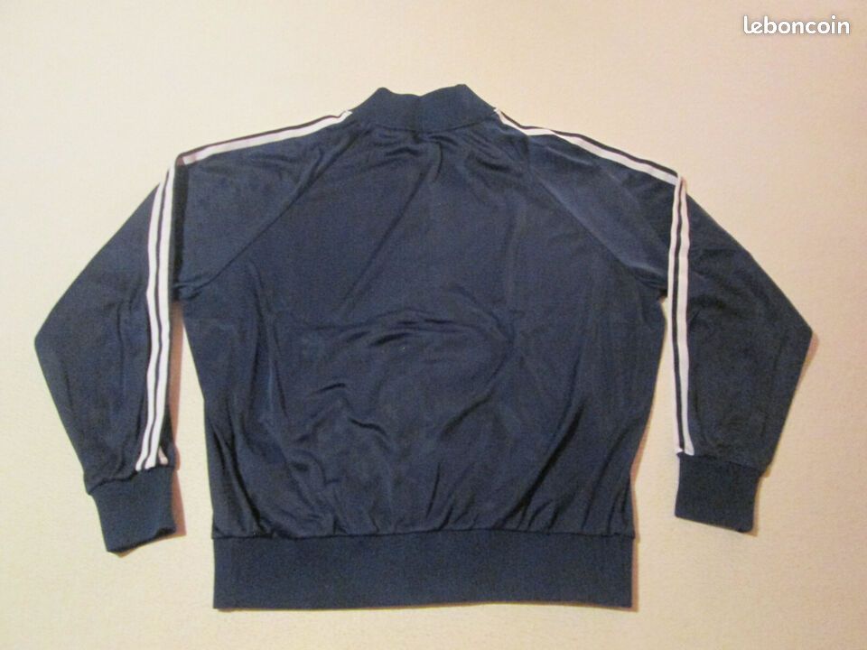Survêtement Vintage Adidas Années 70-80 - Taille S - Bleu - Occasion Très Bon état - Pièce Rare Collector