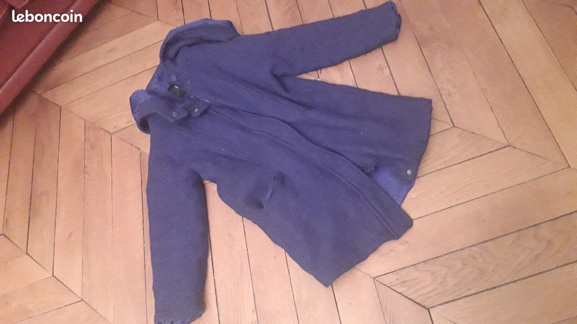 Caban court bleu vif avec capuche 14 ans (image 3)