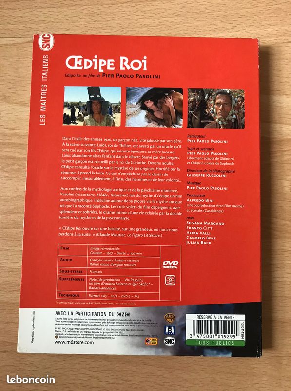 Dvd Oedipe Roi de Pier Paolo Pasolini (image 2)
