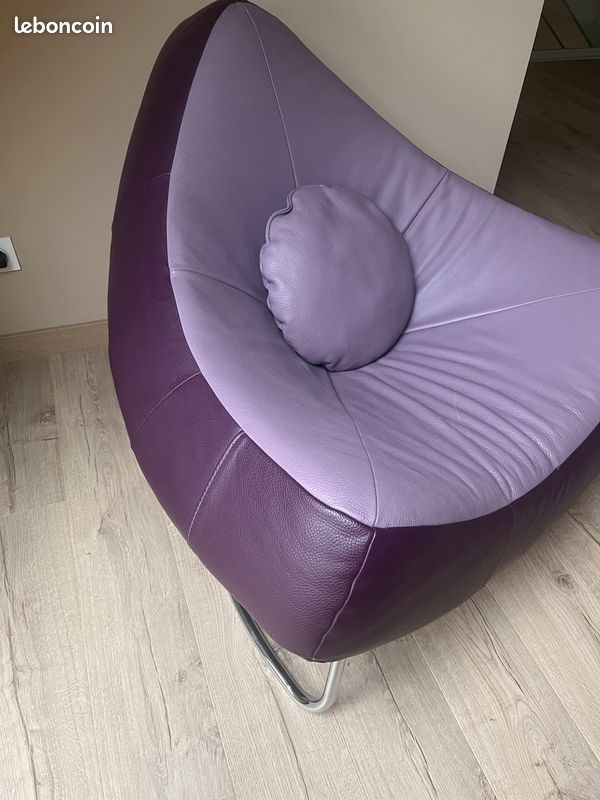 Fauteuil design Chili Rom en cuir (image 2)