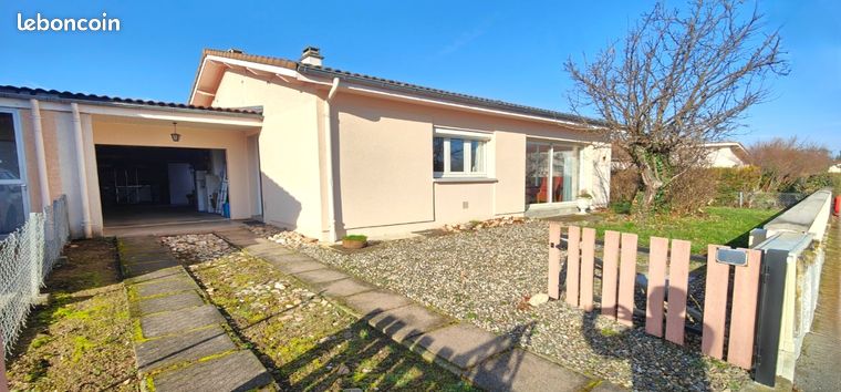 Maison plain-pied 3 chambres, Garage, Terrain sur Mozac