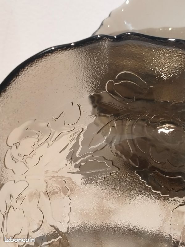 6 ASSIETTES A poissons arcoroc en verre trempé 26 x 21cm codec