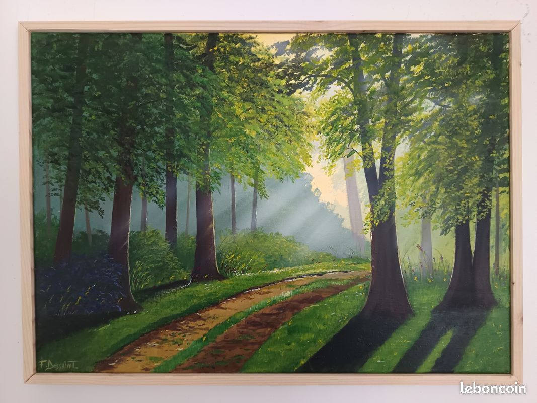 Tableau peinture forêt lumineuse (image 2)