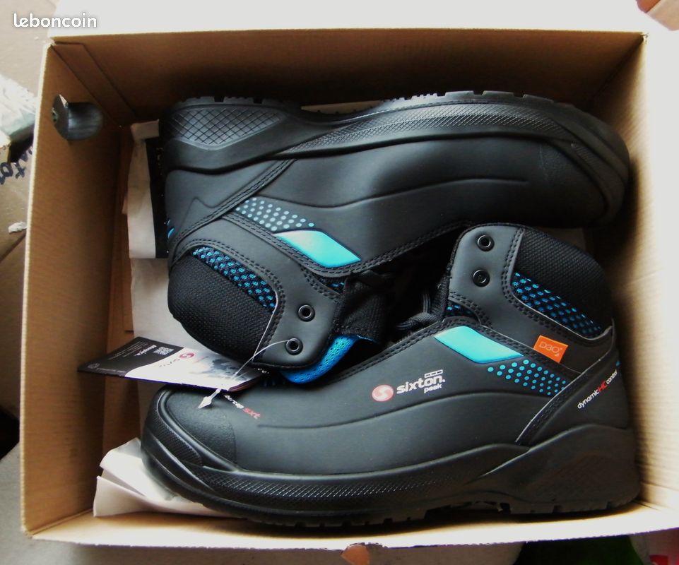 Chaussures bottines de sécurité en cuir et toile Sixton peak neuves 40 homme (image 5)