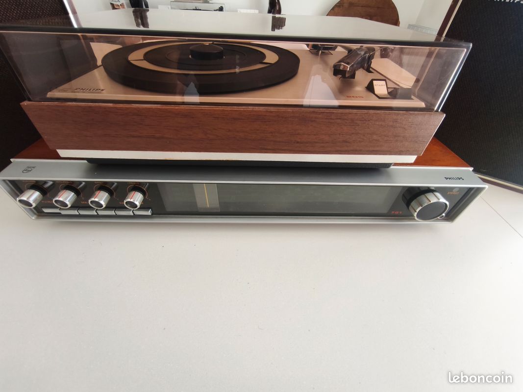 Platine vinyle vintage PHILIPS, phonographe de