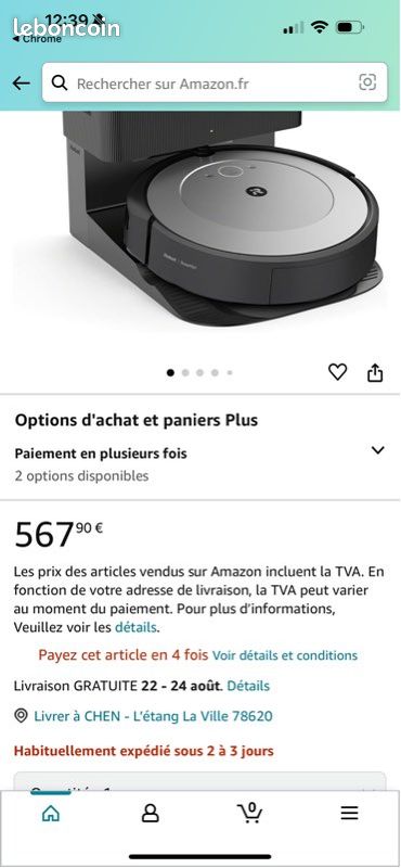 Aspirateur iRobot - Roomba i1+ NEUF (image 5)